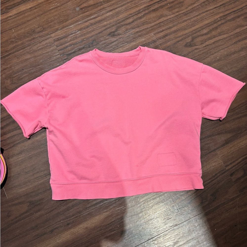 DAILY DRILLS cheeks sweatshirt short sleeve top size xs/s